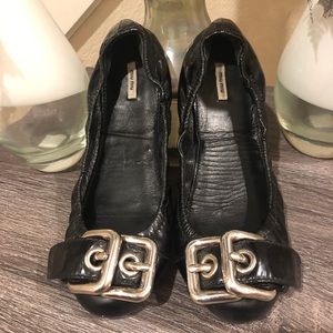 Miu miu patent ballet flats